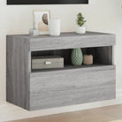 Tv-meubels met duurzame bewerkte hout en rgb led-verlichting - Grijs sonoma / 1 / 60 cm - Tv-meubels