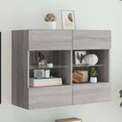Tv-meubels met duurzame bewerkte hout en rgb led-verlichting - Grijs sonoma / 1 / 78.5 cm - Tv-meubels