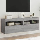Tv-meubels met duurzame bewerkte hout en rgb led-verlichting - Grijs sonoma / 2 / 60 cm - Tv-meubels