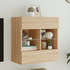 Tv-meubels met duurzame bewerkte hout en rgb led-verlichting - Sonoma eiken / 1 / 58.5 cm - Tv-meubels
