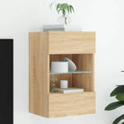 Tv-meubels met duurzame bewerkte hout en rgb led-verlichting - Sonoma eiken / 1 / 40 cm - Tv-meubels