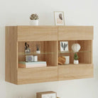Tv-meubels met duurzame bewerkte hout en rgb led-verlichting - Sonoma eiken / 1 / 98.5 cm - Tv-meubels