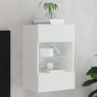 Tv-meubels met duurzame bewerkte hout en rgb led-verlichting - Wit / 1 / 40 cm - Tv-meubels