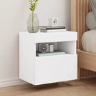 Tv-meubels met duurzame bewerkte hout en rgb led-verlichting - Wit / 1 / 40 cm - Tv-meubels