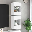 Tv-meubels met duurzame bewerkte hout en rgb led-verlichting - Wit / 2 / 40 cm - Tv-meubels