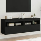 Tv-meubels met duurzame bewerkte hout en rgb led-verlichting - Zwart / 2 / 60 cm - Tv-meubels