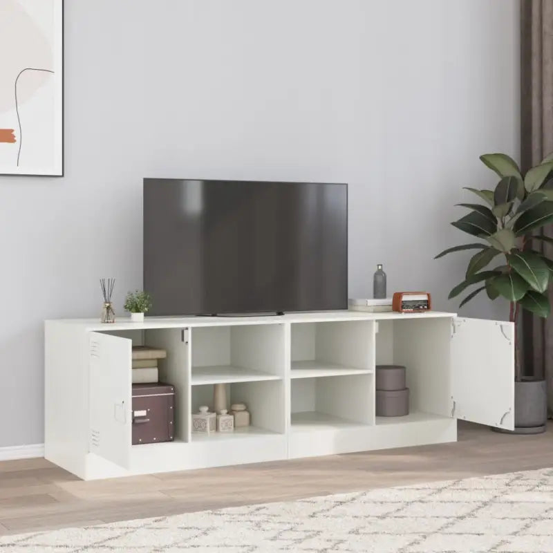 Tv-meubels met koudgewalst staal voor een trendy en stabiel interieur - Wit / 2 - Tv-meubels