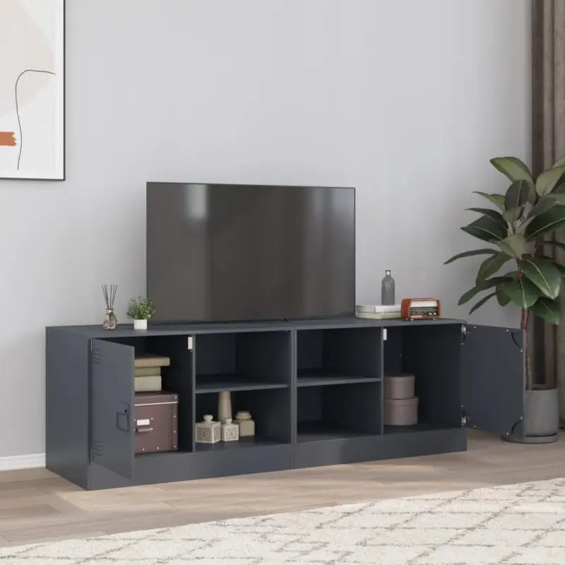 Tv-meubels met koudgewalst staal voor een trendy en stabiel interieur - Antraciet / 2 - Tv-meubels