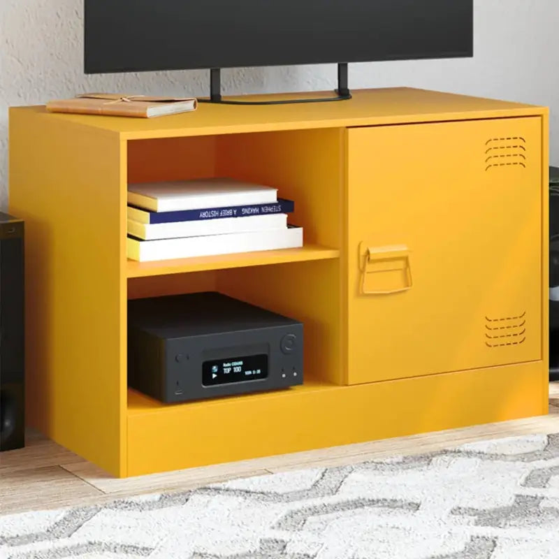 Tv-meubels met koudgewalst staal voor een trendy en stabiel interieur - Mosterdgeel / 1 - Tv-meubels