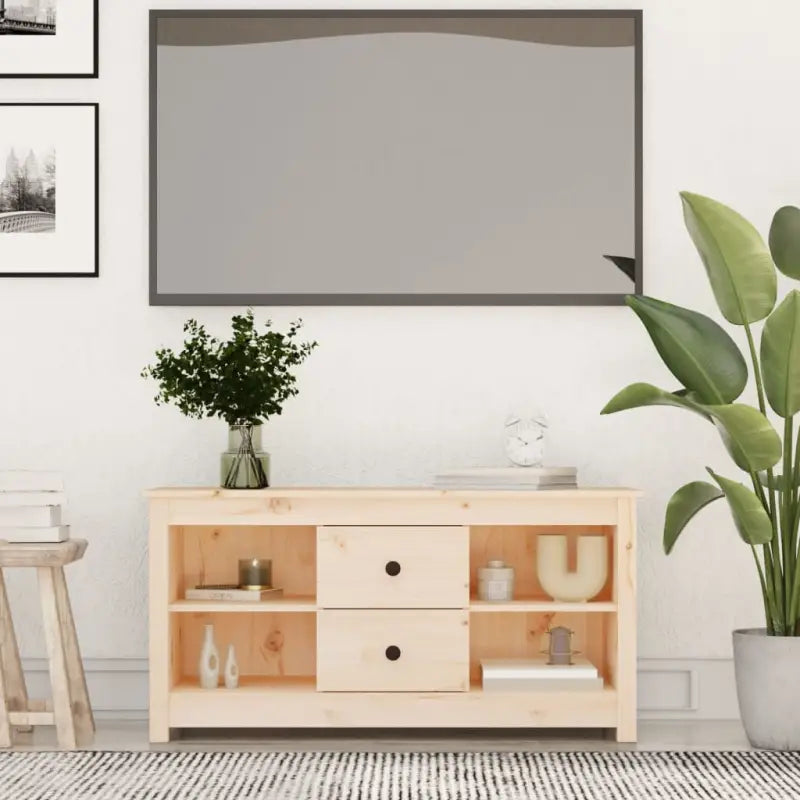 Tv-meubels met massief grenenhout voor een strak en trendythuis - Naturel / 1 - Tv-meubels