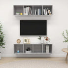 Tv-meubels met opbergruimte die je muur flexibel kunnen ophangen - Betongrijs / 2 - Tv-meubels