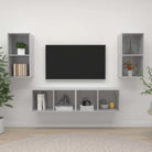Tv-meubels met opbergruimte en muurbeugelopties - Betongrijs / 4 - Tv-meubels