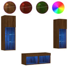 Tv-meubels met RGB led-verlichting en bewerkt hout voor moderne woningen - Tv-meubels
