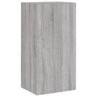 Tv-meubels met RGB LED-verlichting in grijs Sonoma met bewerkt hout - Tv-meubels