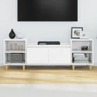 Tv-meubels van bewerkt hout in hoogglans wit met stijl en stabiliteit - Tv-meubels