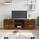 Tv-meubels van bewerkt hout met ijzeren poten voor een trendy uitstraling - Gerookt eiken / 1 - Tv-meubels