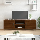 Tv-meubels van bewerkt hout met ijzeren poten voor een trendy uitstraling - bruin eikenkleur / 1 - Tv-meubels