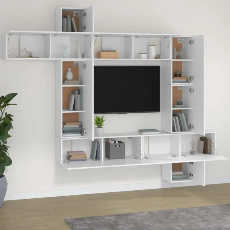Tv-meubels van bewerkt hout met ruime opbergruimte en moderne uitstraling - Tv-meubels