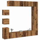 Tv-meubels van bewerkt hout met ruime opbergruimte en moderne uitstraling - Oud hout / 1 - Tv-meubels