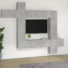 Tv-meubels van bewerkt hout met ruime opbergruimte en moderne uitstraling - Betongrijs / 1 - Tv-meubels