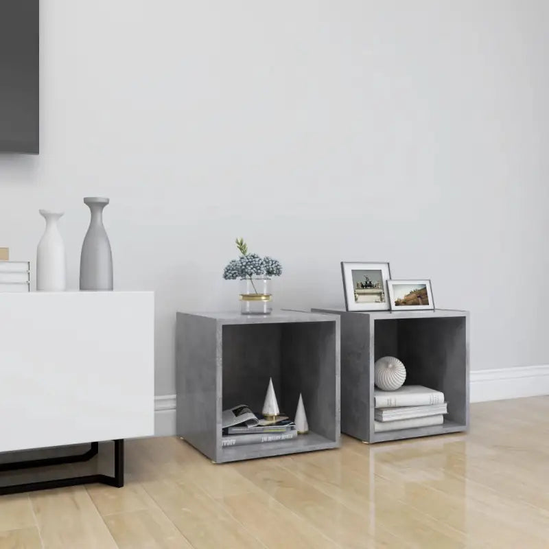 Tv-meubels van bewerkt hout met trendy en praktische design - Betongrijs / 2 - Tv-meubels