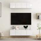 Tv-meubels van bewerkt hout met trendy en praktische design - Hoogglans wit / 4 / 60 cm - Tv-meubels