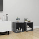 Tv-meubels van bewerkt hout met trendy en praktische design - Hoogglans grijs / 2 - Tv-meubels