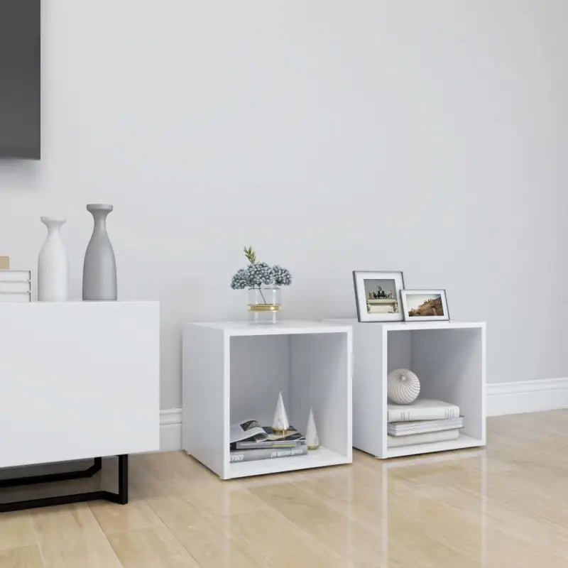 Tv-meubels van bewerkt hout met trendy en praktische design - Wit / 2 - Tv-meubels
