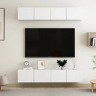 Tv-meubels van bewerkt hout met trendy en praktische design - Wit / 4 / 80 cm - Tv-meubels