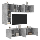 Tv-meubels van bewerkt hout voor een opgeruimde woonkamer - Betongrijs / 1 - Tv-meubels
