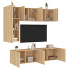 Tv-meubels van bewerkt hout voor een opgeruimde woonkamer - Sonoma eiken / 1 - Tv-meubels