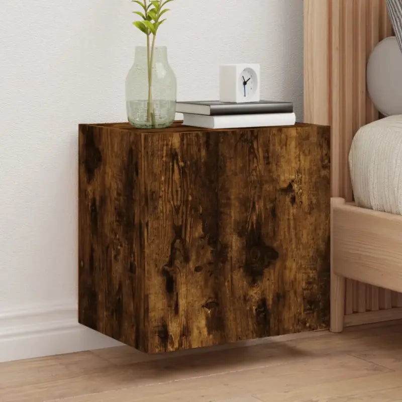 Tv-meubels van bewerkt hout voor een ruime en opgeruimde woonkamer - Gerookt eiken / 2 / 40 cm - Tv-meubels
