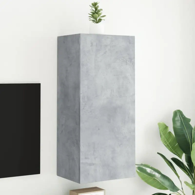 Tv-meubels van bewerkt hout voor een ruime en opgeruimde woonkamer - Betongrijs / 1 / 90 cm - Tv-meubels