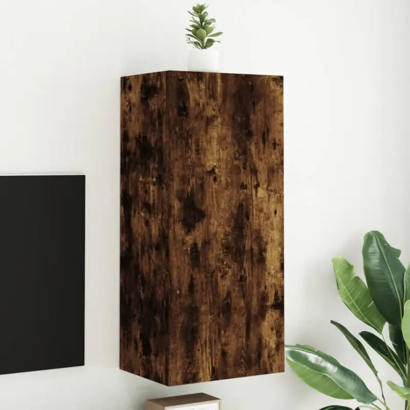 Tv-meubels van bewerkt hout voor een ruime en opgeruimde woonkamer - Gerookt eiken / 1 / 90 cm - Tv-meubels