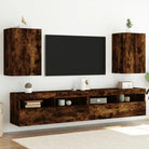 Tv-meubels van bewerkt hout voor een ruime en opgeruimde woonkamer - Gerookt eiken / 2 / 60 cm - Tv-meubels