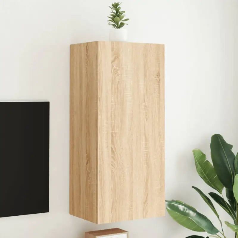 Tv-meubels van bewerkt hout voor een ruime en opgeruimde woonkamer - Sonoma eiken / 1 / 90 cm - Tv-meubels