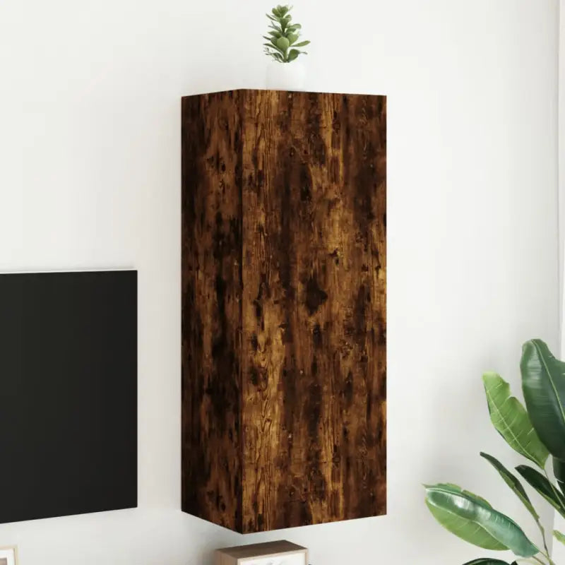 Tv-meubels van bewerkt hout voor een ruime en opgeruimde woonkamer - Gerookt eiken / 1 / 102 cm - Tv-meubels