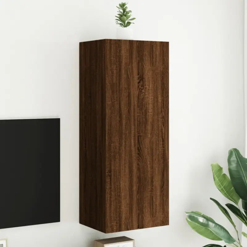 Tv-meubels van bewerkt hout voor een ruime en opgeruimde woonkamer - bruin eikenkleur / 1 / 102 cm - Tv-meubels