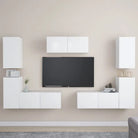 Tv-meubels van bewerkt hout voor een trendy en praktische kameraccent - Wit / 1 / 80 cm - Tv-meubels