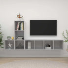 Tv-meubelset met opbergruimte en muurbevestiging - Betongrijs / 1 - Tv-meubels