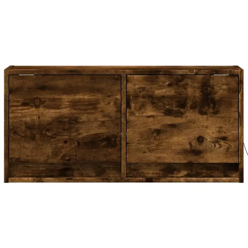 Tv-wandmeubel van bewerkt hout in gerookt eiken voor duurzame installatie - Tv-meubels