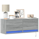 Tv-wandmeubel van bewerkt hout in gerookt eiken voor duurzame installatie - Grijs sonoma / 1 / 100 cm - Tv-meubels