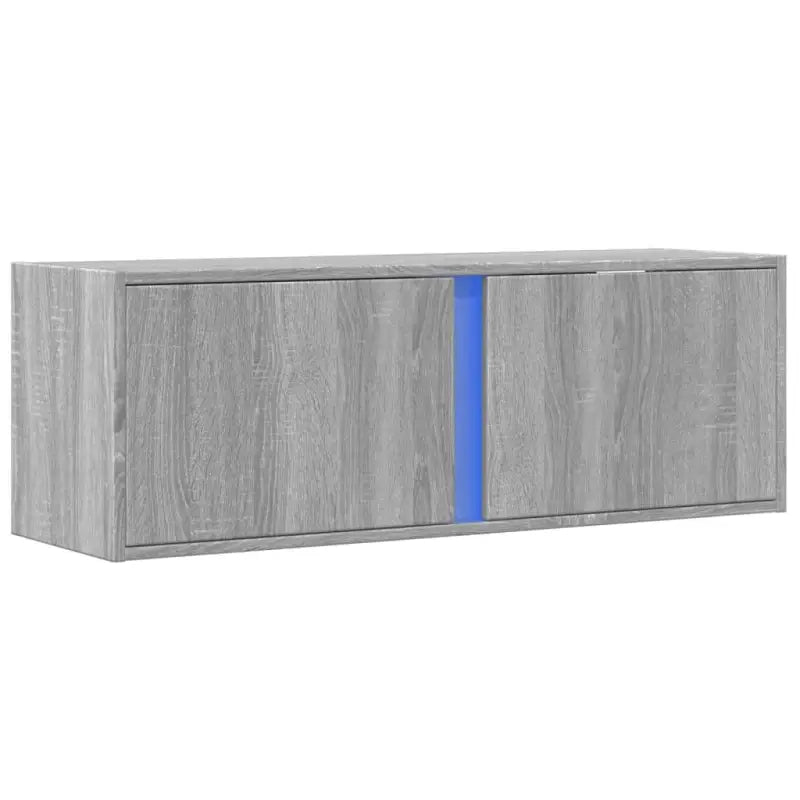 Tv-wandmeubel van bewerkt hout in grijs sonoma voor een nette woonkamer - Tv-meubels