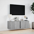 Tv-wandmeubel van bewerkt hout in grijs sonoma voor een nette woonkamer - Tv-meubels
