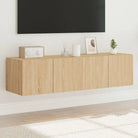 Tv-wandmeubelen met rgb led-verlichting voor een stijlvolle woonkamer - Sonoma eiken / 60 x 35 x 31 cm / 2 - Tv-meubels