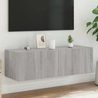 Tv-wandmeubelen met rgb led-verlichting voor een stijlvolle woonkamer - Grijs sonoma / 100 x 35 x 31 cm / 1 - Tv-meubels