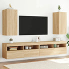 Tv-wandmeubelen met rgb led-verlichting voor een stijlvolle woonkamer - Sonoma eiken / 30.5 x 35 x 70 cm / 2