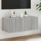 Tv-wandmeubelen met rgb led-verlichting voor een stijlvolle woonkamer - Grijs sonoma / 80 x 35 x 31 cm / 1 - Tv-meubels
