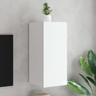 Tv-wandmeubelen met rgb led-verlichting voor een stijlvolle woonkamer - Wit / 30.5 x 35 x 70 cm / 1 - Tv-meubels