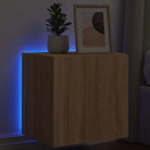 Tv-wandmeubelen met rgb led-verlichting voor een stijlvolle woonkamer - Sonoma eiken / 40.5 x 35 x 40 cm / 1